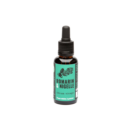 Organic face serum Rosemary & Black Cumin – Combination/oily skin